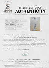 Cristiano Ronaldo Autographed Portugal Home Soccer Jersey #7-Beckett Holo*L *LOA