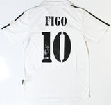 Luis Figo Autographed Real Madrid CF Home Soccer Jersey #10 - Beckett Holo *L