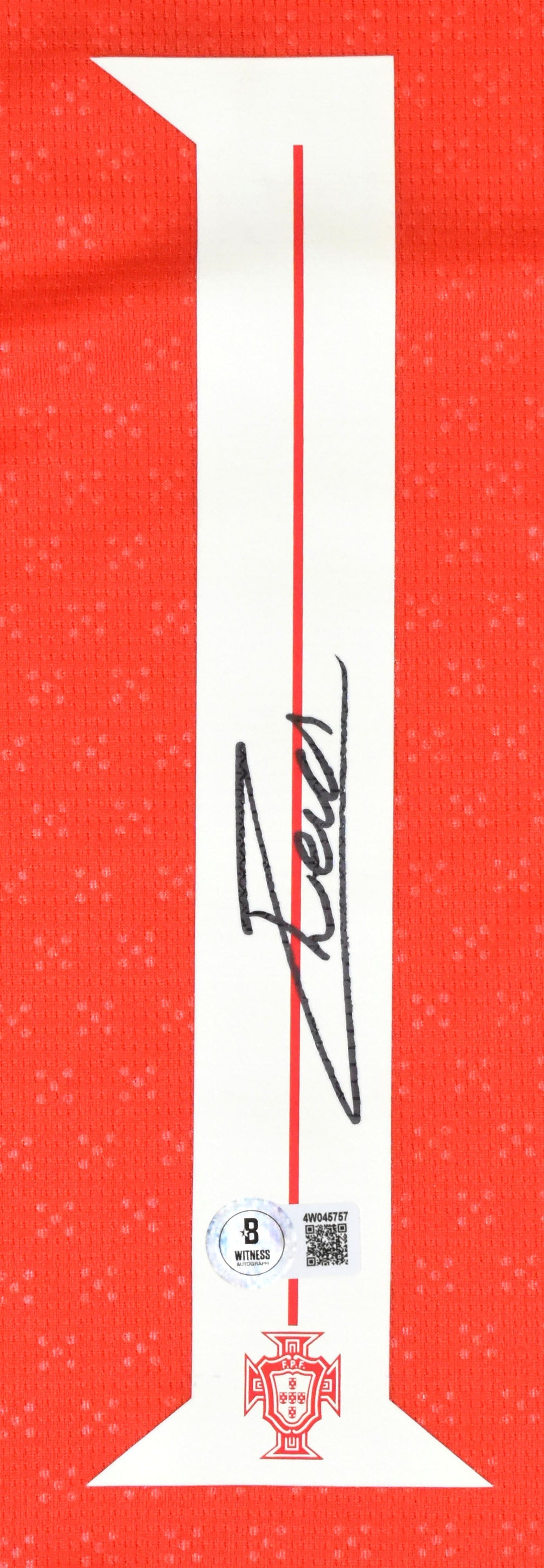 Joao Neves Autographed Portugal Home Soccer Jersey #15 - Beckett W Holo *L