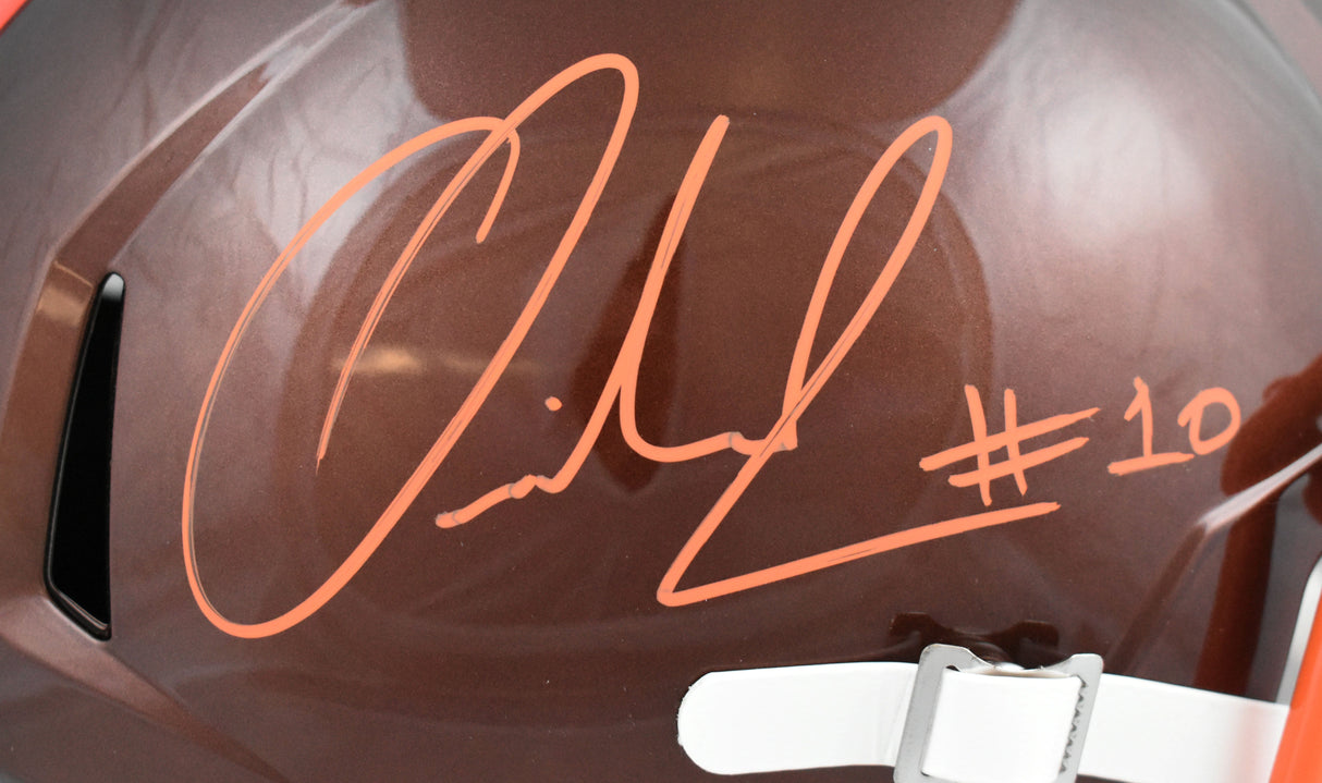 Quinshon Judkins Signed Cleveland Browns F/S Flash Speed Helmet - Beckett W Holo