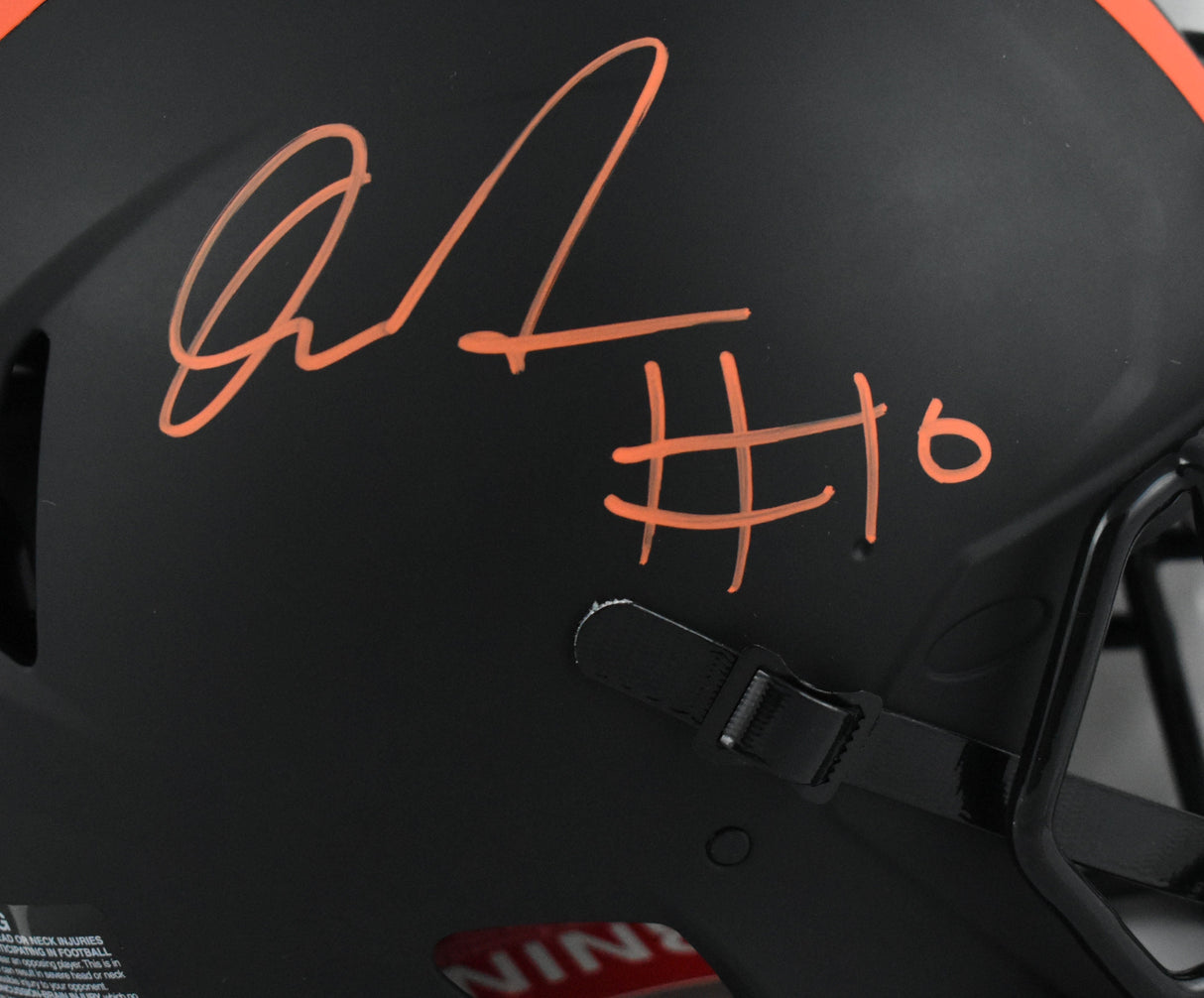 Quinshon Judkins Signed Browns F/S Eclipse Speed Authentic Helmet-Beckett W Holo