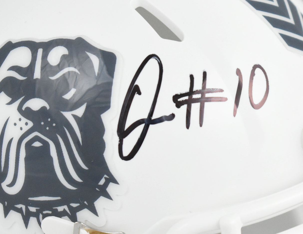 Quinshon Judkins Signed Cleveland Browns Salute 2024 Speed Mini Helmet-Beckett W