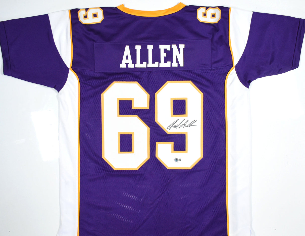 Jared Allen Autographed Purple Pro Style Jersey - Beckett W Hologram *Black