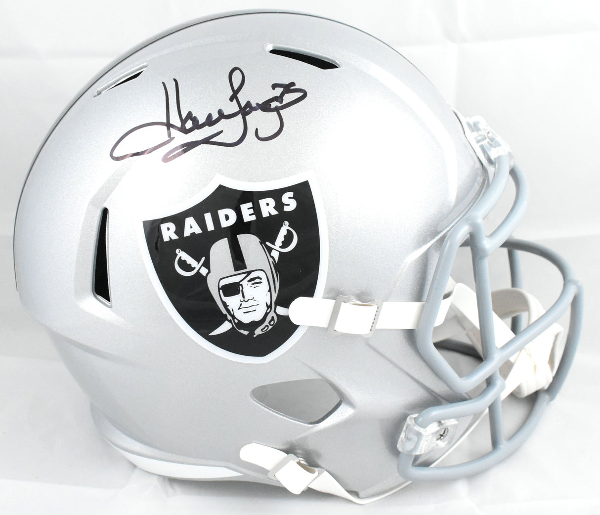 Howie Long Autographed Raiders F/S Speed Helmet - Beckett W Hologram
