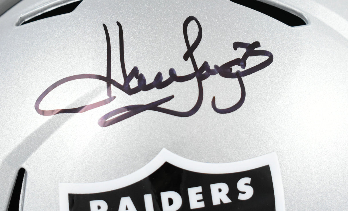 Howie Long Autographed Raiders F/S Speed Helmet - Beckett W Hologram