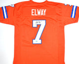 John Elway Autographed Orange Pro Style Jersey - Beckett W Hologram *Black