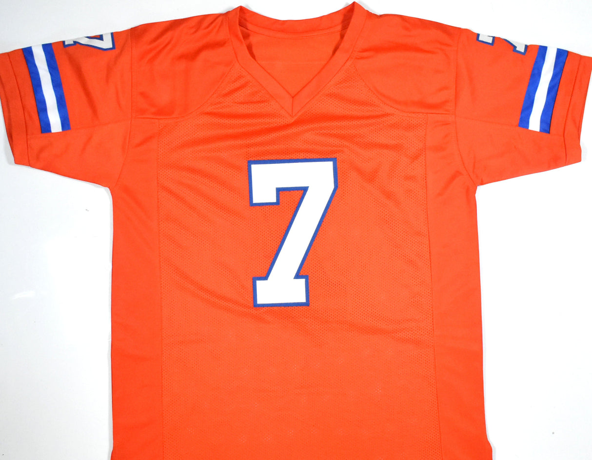 John Elway Autographed Orange Pro Style Jersey - Beckett W Hologram *Black