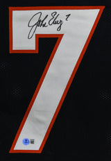 John Elway Autographed Blue Pro Style Jersey - Beckett W Hologram *Black