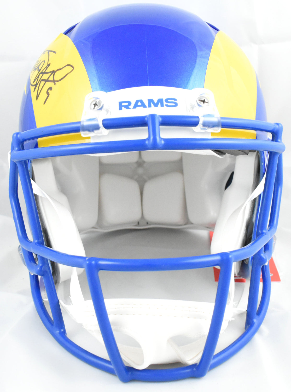 Matthew Stafford Autographed Rams F/S Speed Authentic Helmet - Beckett W Holo