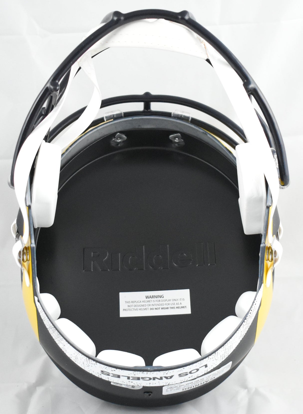 Matthew Stafford Autographed Rams F/S Rivalries Speed Helmet - Beckett W Holo
