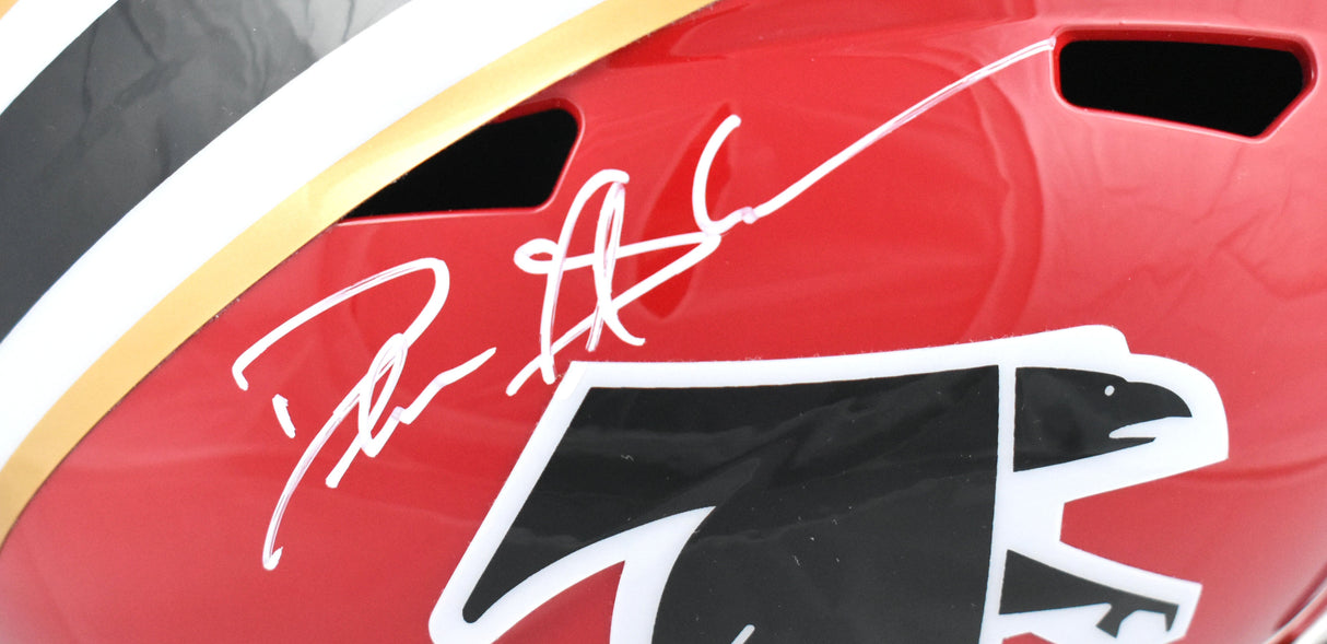 Deion Sanders Autographed Atlanta Falcons 66-69 F/S Speed Helmet- Beckett W Holo
