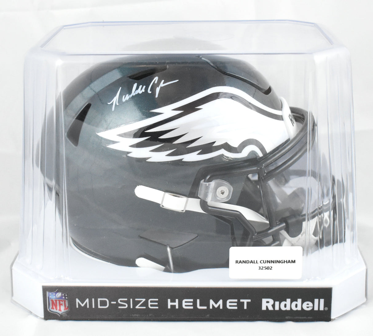 Randall Cunningham Autographed Eagles Mid-Size SpeedFlex Helmet - Beckett W Holo