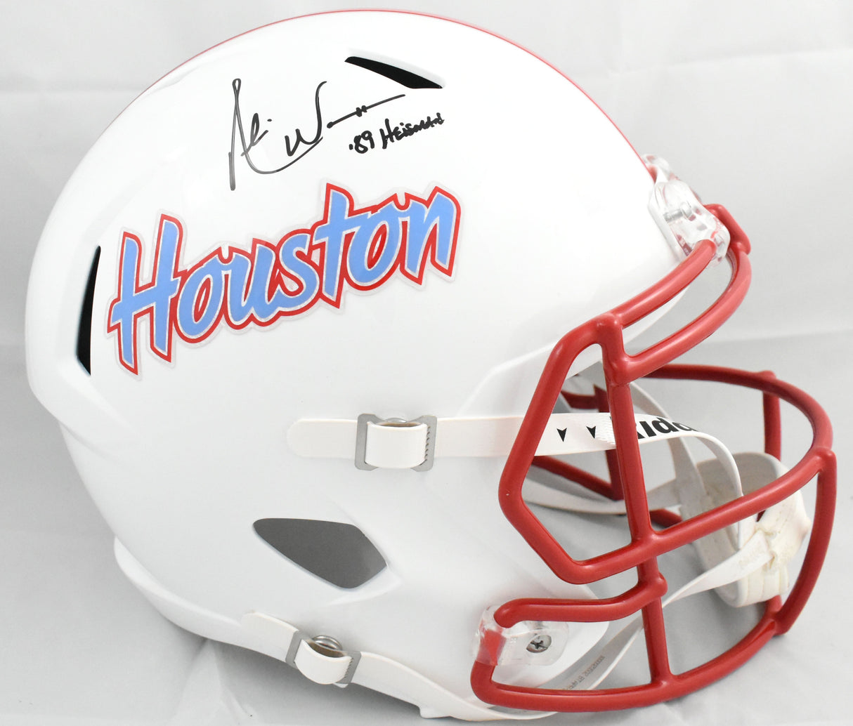 Andre Ware Autographed Houston Cougars F/S Throwback Speed Helmet-Beckett W Holo