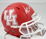 Andre Ware Autographed Houston Cougars Speed Mini Helmet - Beckett W Holo