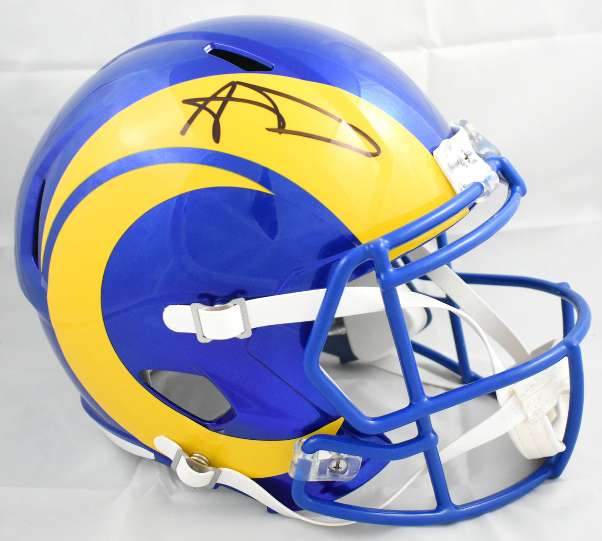 Aaron Donald Autographed Los Angeles Rams F/S Speed Helmet - Beckett W Holo