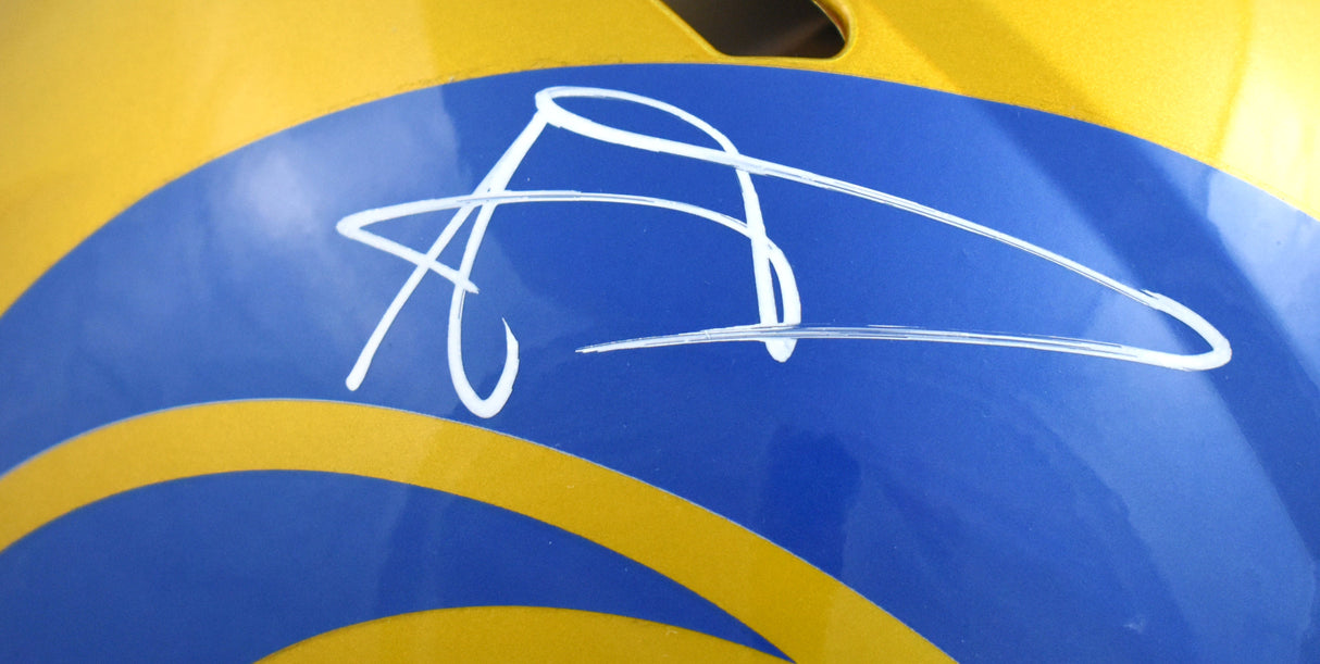 Aaron Donald Autographed Rams F/S Flash Speed Authentic Helmet - Beckett W Holo