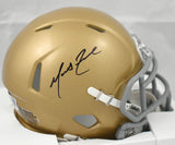 Marcus Freeman Autographed Note Dame Irish Speed Mini Helmet - Beckett W Holo
