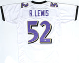 Ray Lewis Autographed White Pro Style Jersey - Beckett W Hologram *Black