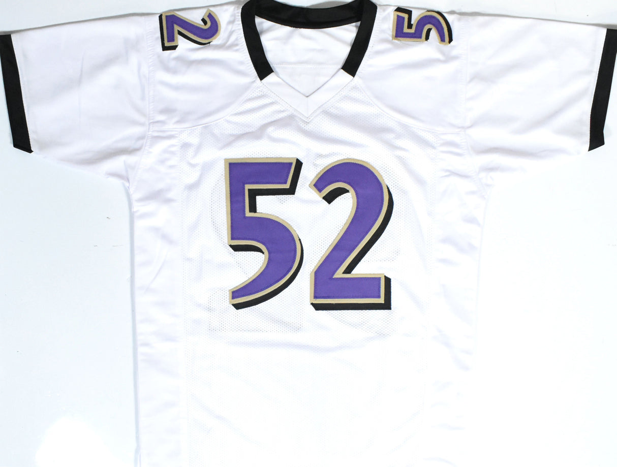 Ray Lewis Autographed White Pro Style Jersey - Beckett W Hologram *Black