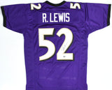 Ray Lewis Autographed Purple Pro Style Jersey - Beckett W Hologram *Black