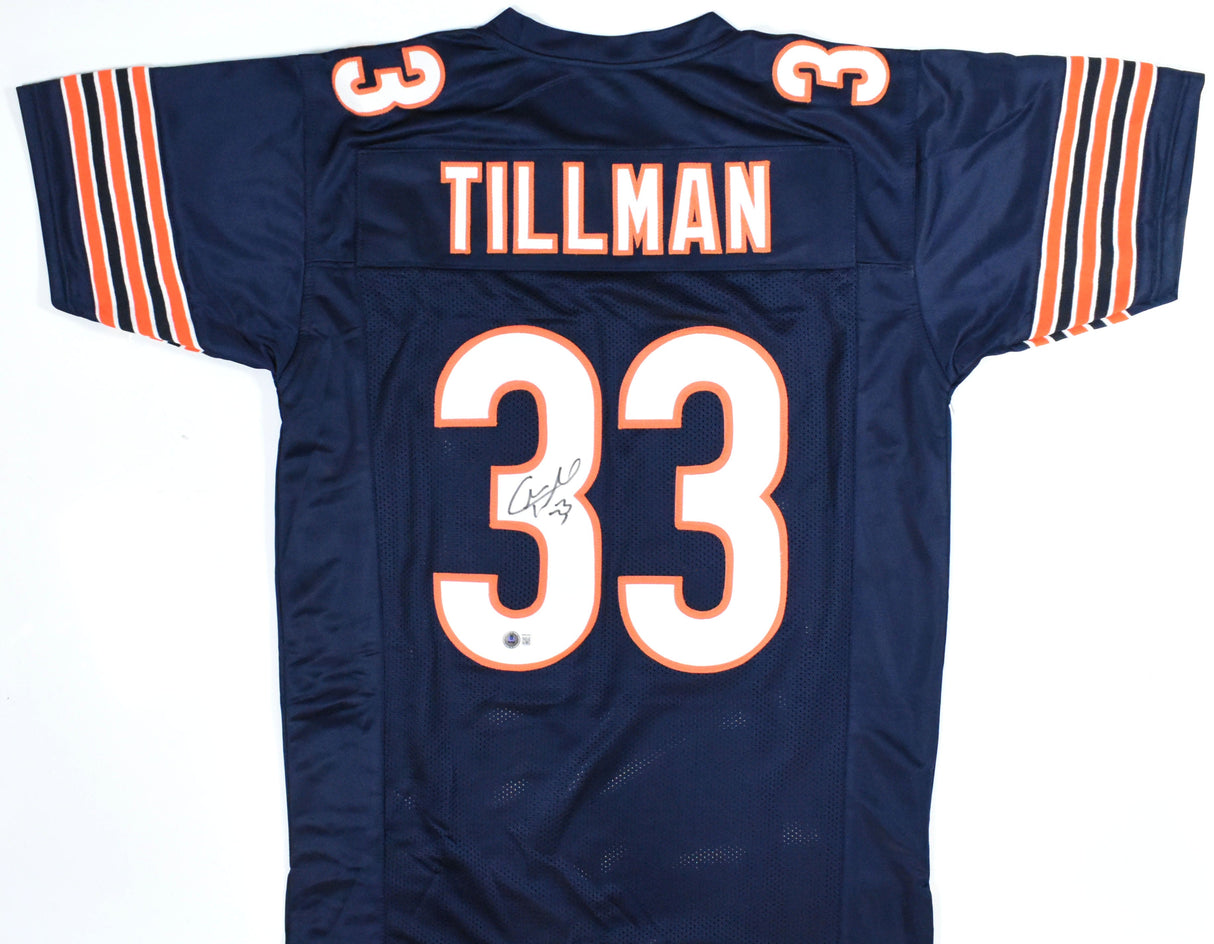 Charles Tillman Autographed Blue Pro Style Jersey - Beckett W Hologram *Black