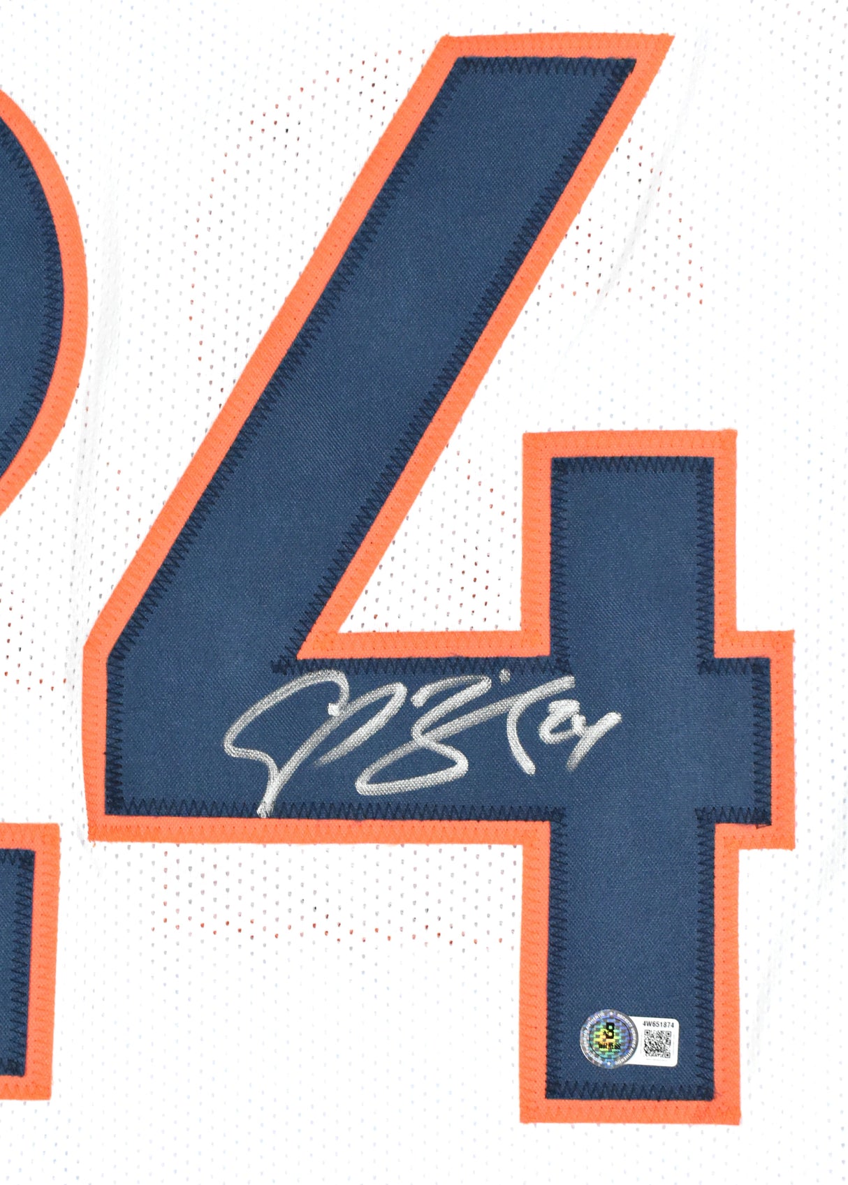 Champ Bailey Autographed White Pro Style Jersey - Beckett W Hologram *Silver