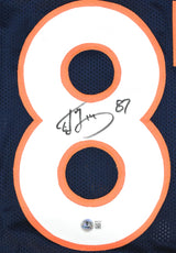 Ed McCaffrey Autographed Blue Pro Style Jersey - Beckett W Hologram *Silver