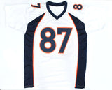 Ed McCaffrey Autographed White Pro Style Jersey - Beckett W Hologram *Black