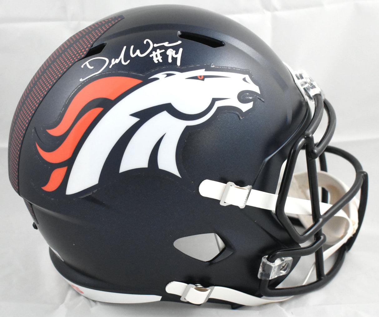 DeMarcus Ware Autographed Denver Broncos F/S Speed Helmet - Beckett W Holo