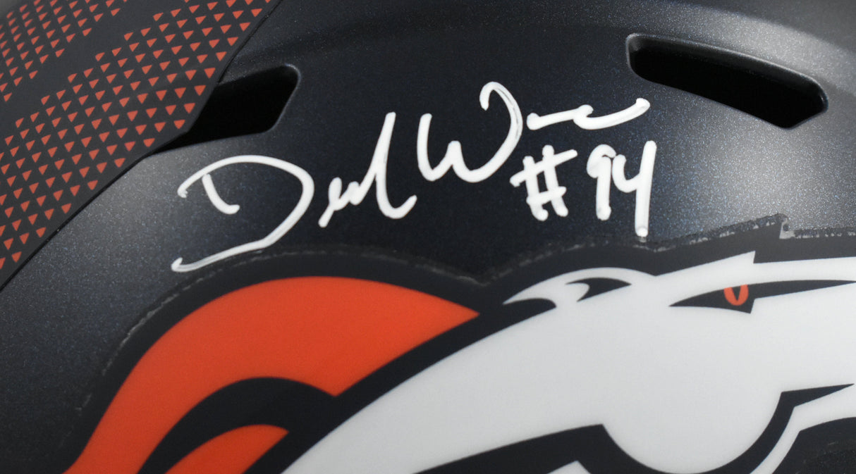 DeMarcus Ware Autographed Denver Broncos F/S Speed Helmet - Beckett W Holo