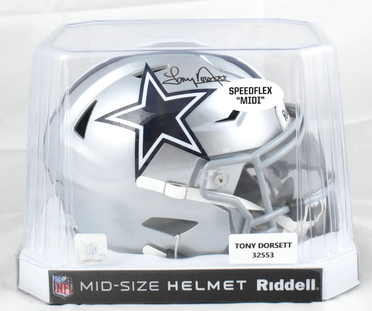 Tony Dorsett Autographed Cowboys Mid-Size SpeedFlex Helmet - Beckett W Holo