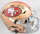 George Kittle Autographed San Francisco 49ers F/S Speedflex Helmet-Beckett WHolo