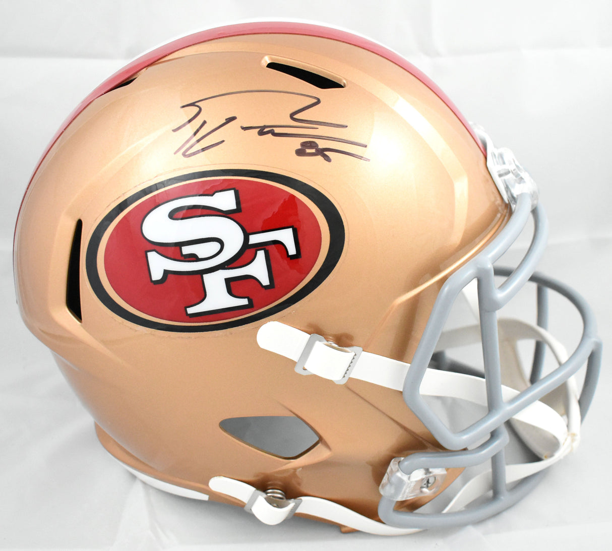 George Kittle Autographed San Francisco 49ers F/S Speed Helmet - Beckett W Holo