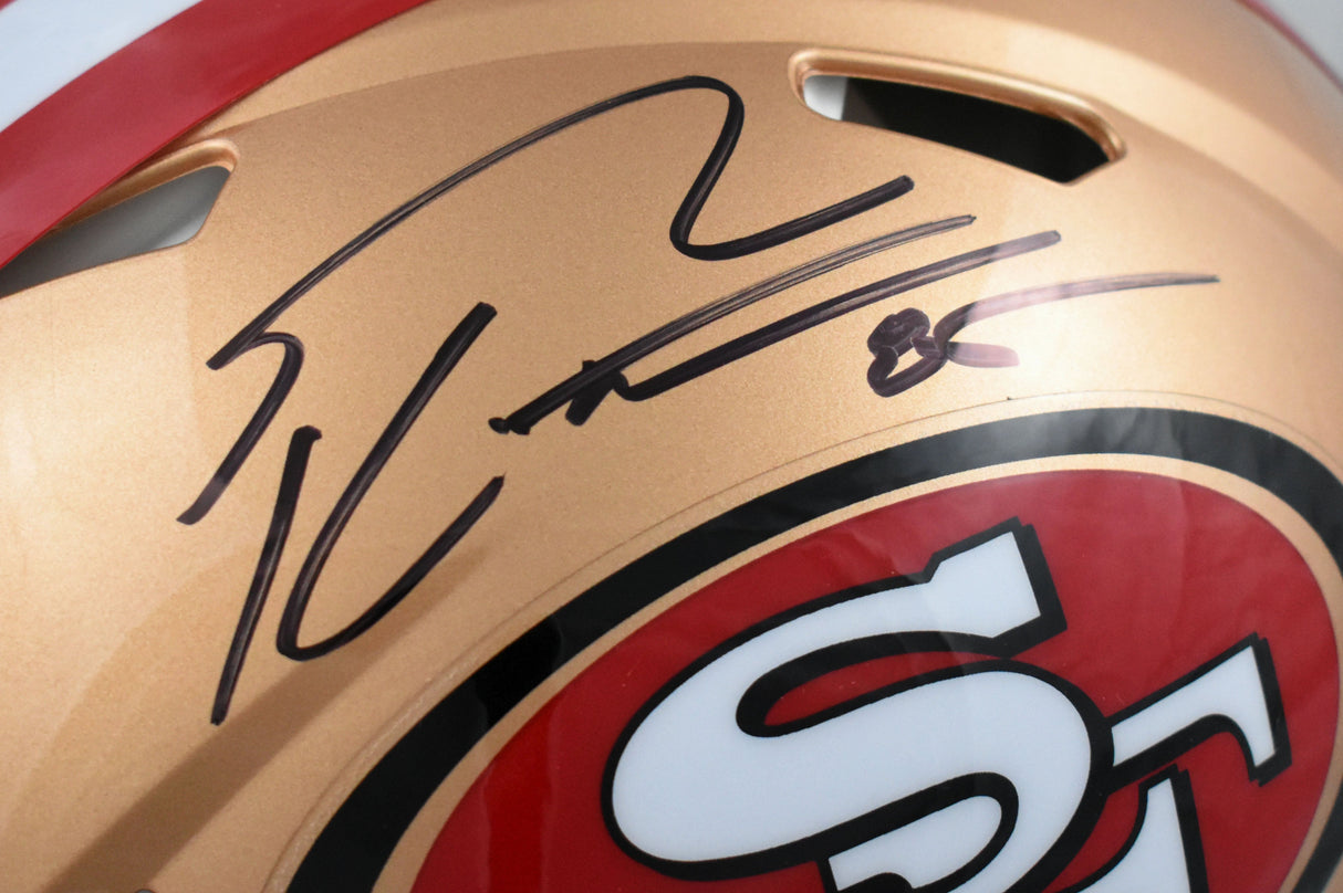 George Kittle Autographed 49ers F/S Speed Authentic Helmet - Beckett W Hologram