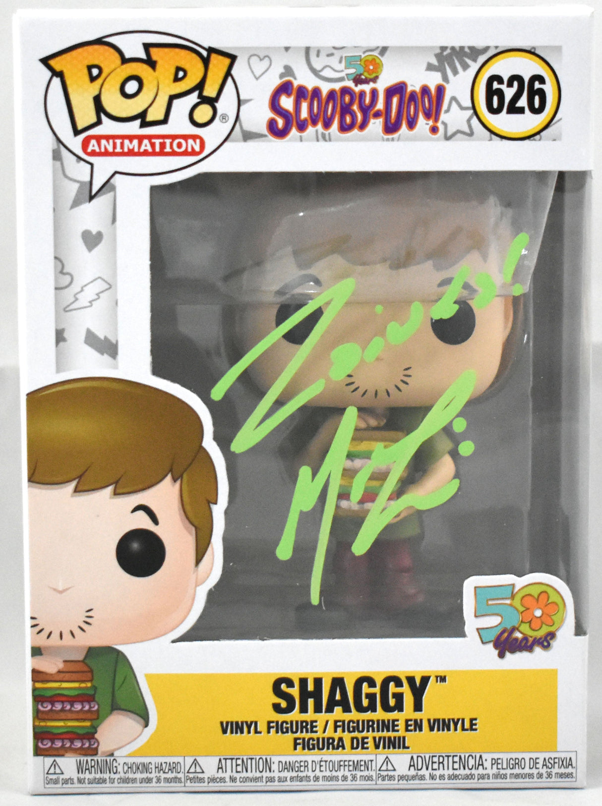 Matthew Lillard Autographed Scooby-Doo Funko Pop #626 - Beckett W Holo *Zoinks
