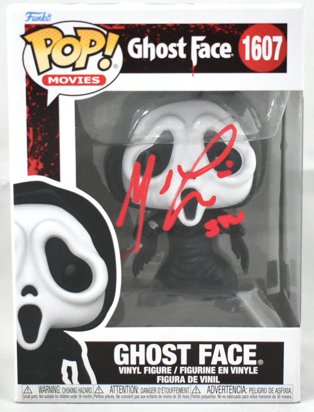 Matthew Lillard Autographed Ghost Face Funko Pop #1607 - Beckett W Holo *Stu