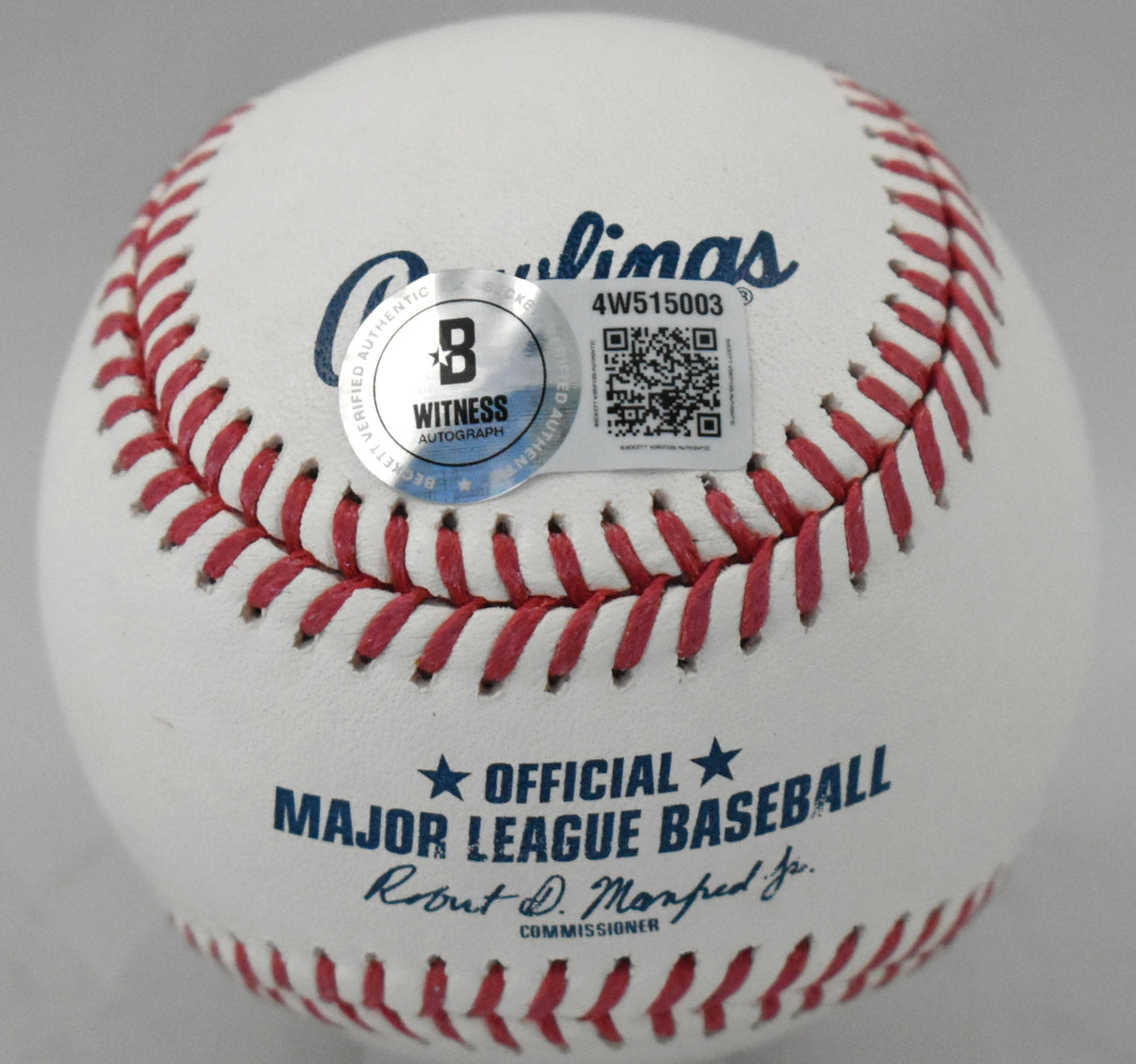 Miguel Cairo Autographed Rawlings OML Baseball - Beckett W Hologram *Blue