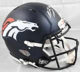 Bo Nix Signed Denver Broncos F/S Speed Authentic Helmet - Beckett W Holo *Front