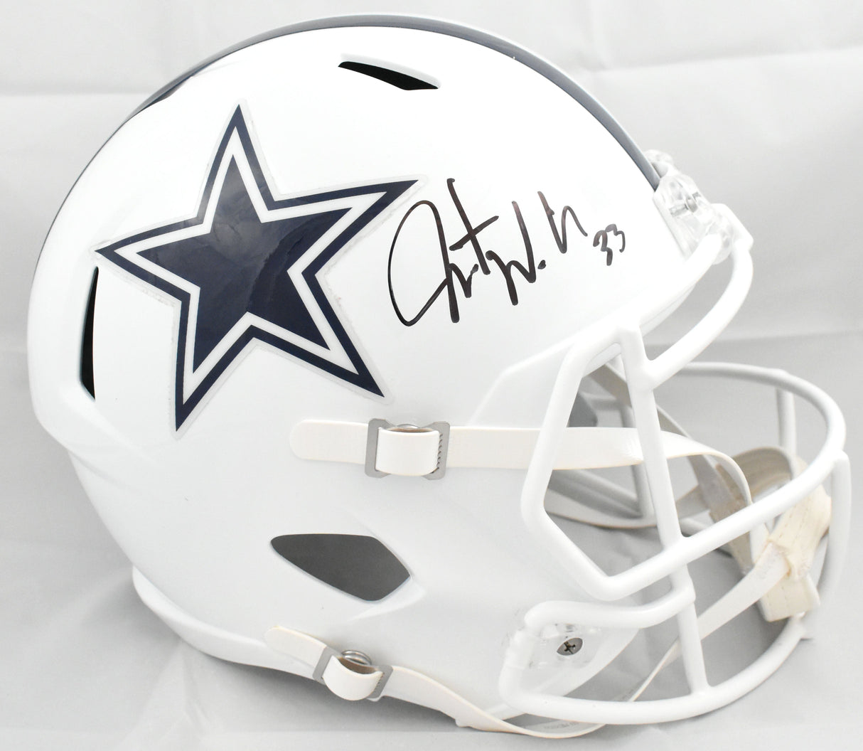 Javonte Williams Signed Dallas Cowboys F/S Alt 22 Speed Helmet- Beckett W Holo