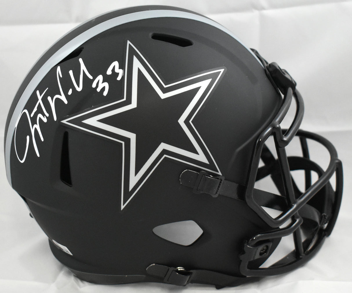 Javonte Williams Signed Dallas Cowboys F/S Eclipse Speed Helmet- Beckett W Holo