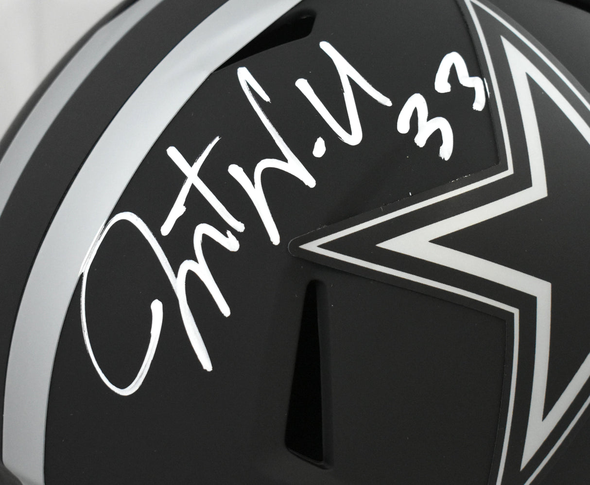 Javonte Williams Signed Dallas Cowboys F/S Eclipse Speed Helmet- Beckett W Holo
