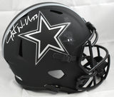 Javonte Williams Signed Cowboys F/S Eclipse Speed Helmet- Beckett W Holo *Damage