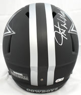Javonte Williams Signed Cowboys F/S Eclipse Speed Helmet- Beckett W Holo *Damage