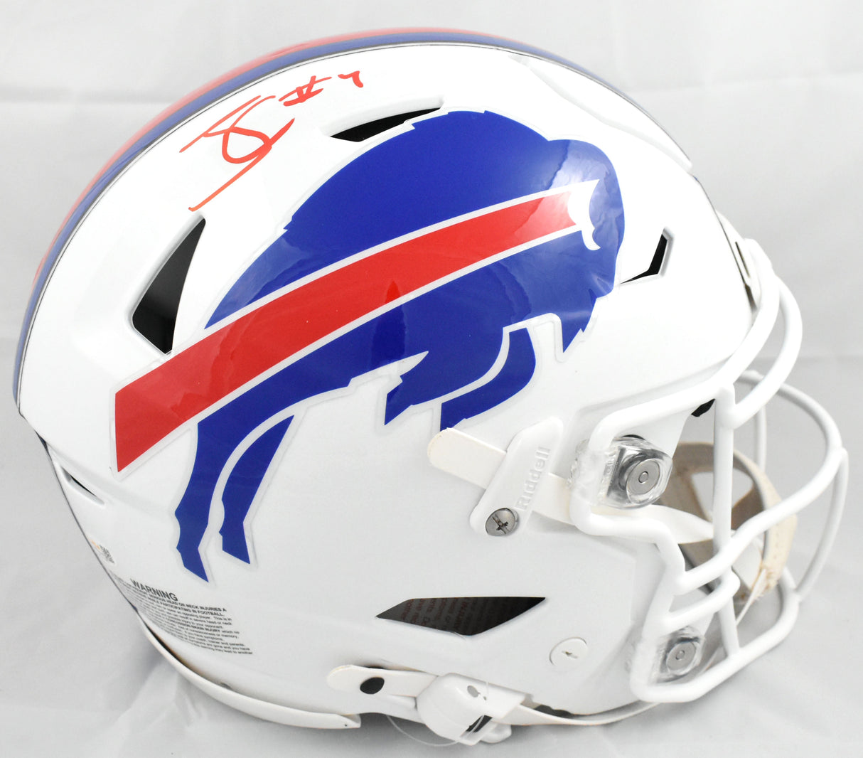 James Cook Autographed Buffalo Bills F/S Speedflex Helmet - JSA W *Red
