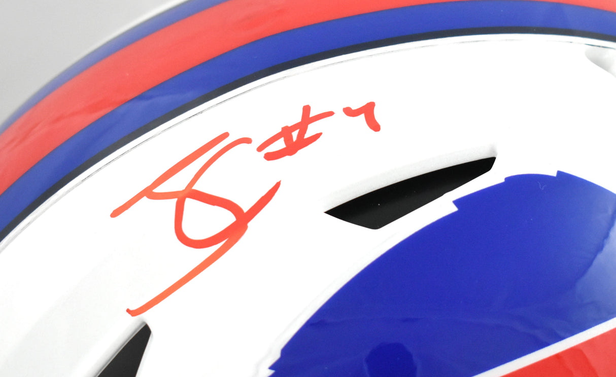 James Cook Autographed Buffalo Bills F/S Speedflex Helmet - JSA W *Red