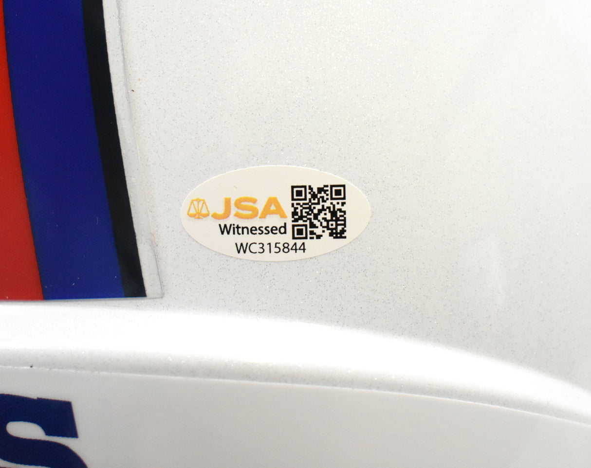 James Cook Autographed Buffalo Bills F/S Speed Helmet - JSA W *Blue