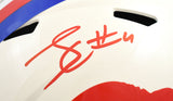 James Cook Autographed Buffalo Bills F/S Retro Speed Helmet - JSA W *Red