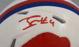 James Cook Autographed Buffalo Bills Retro Speed Mini Helmet - JSA W *Red