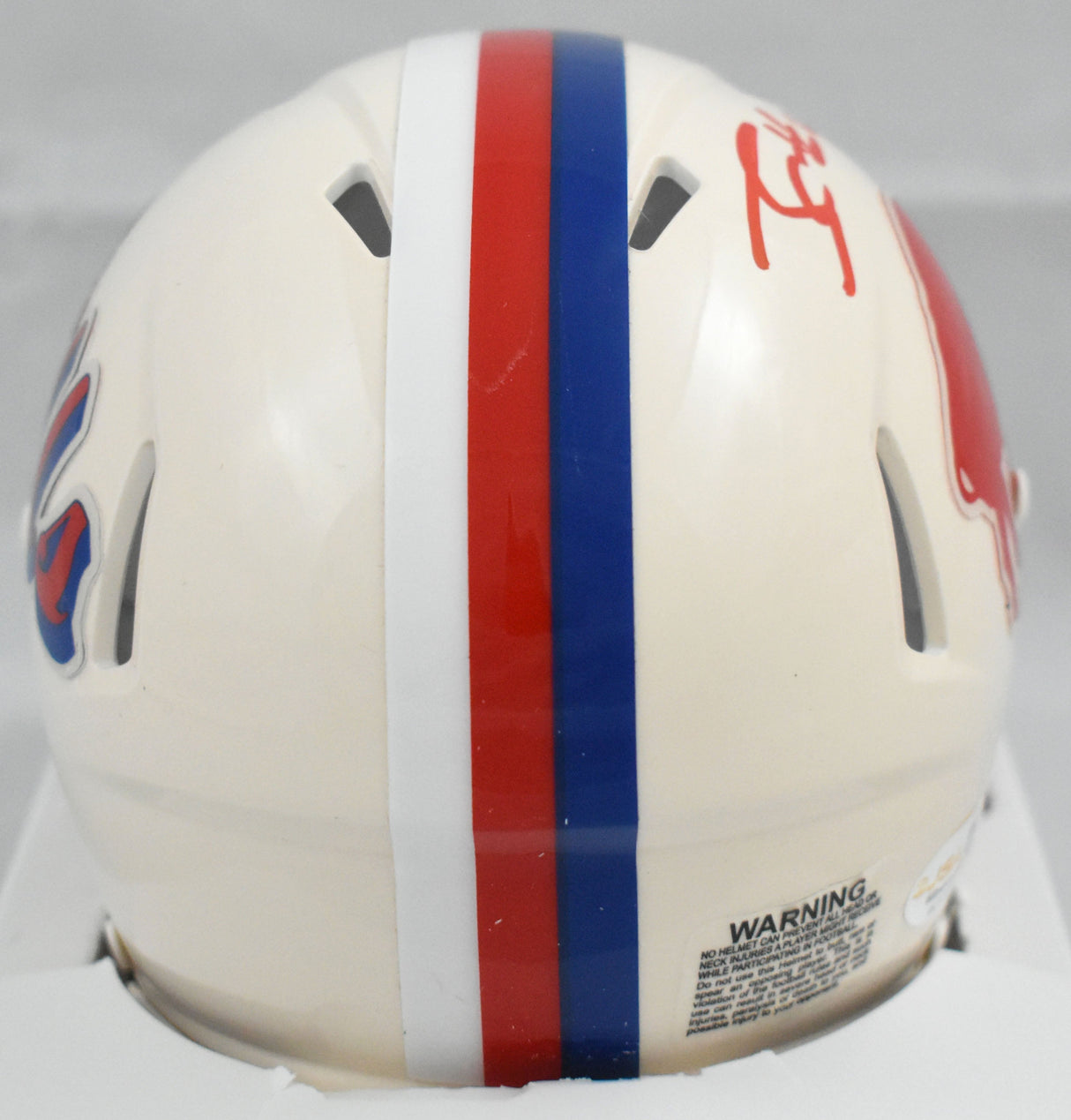 James Cook Autographed Buffalo Bills Retro Speed Mini Helmet - JSA W *Red