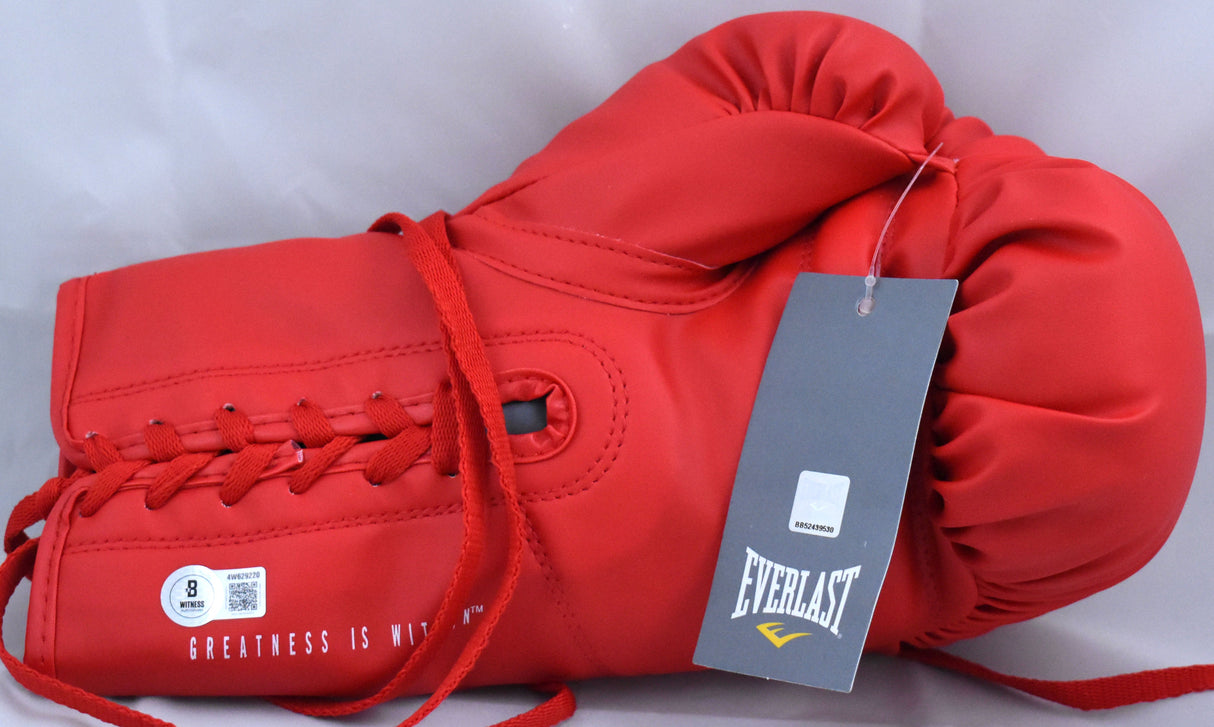 Manny Pacquiao Autographed Red Everlast Boxing Glove *Left - Beckett W Hologram